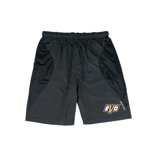 [CUS-DFW-SHOR-PER-CRV-BLK-YXXS-LOGO1] Shorts (Curve Shorts) (Youth XXS, Black, Logo 1)
