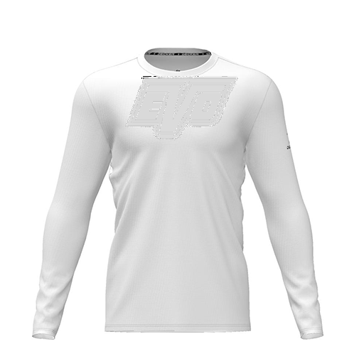 [CUS-DRIF-TEES-PER-CNK-LSL-WHT-YXS-LOGO1] Dri Fit Performance T-Shirt (Youth XS, White, Logo 1, Long Sleeve)