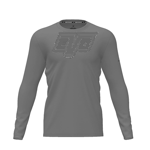 [CUS-DRIF-TEES-PER-CNK-LSL-GRY-YXS-LOGO1] Dri Fit Performance T-Shirt (Youth XS, Gray, Logo 1, Long Sleeve)