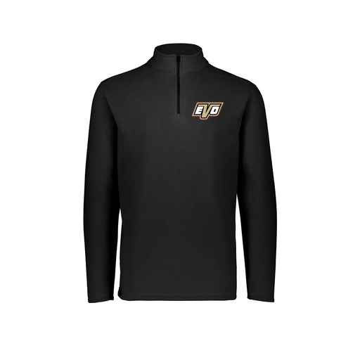 [6863.080.XS-LOGO1] Men's MicroFleece 1/4 Zip Pullover (Adult XS, Black, Logo 1)