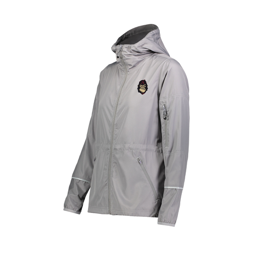 [229782.009.XS-LOGO3] Ladies Packable Full Zip Jacket (Female Adult XS, Silver, Logo 3)