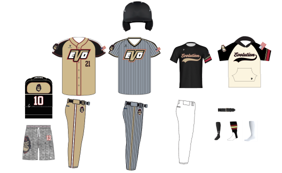 EVO Baseball 2024 Youth Team - Uniform Package (9/14U)