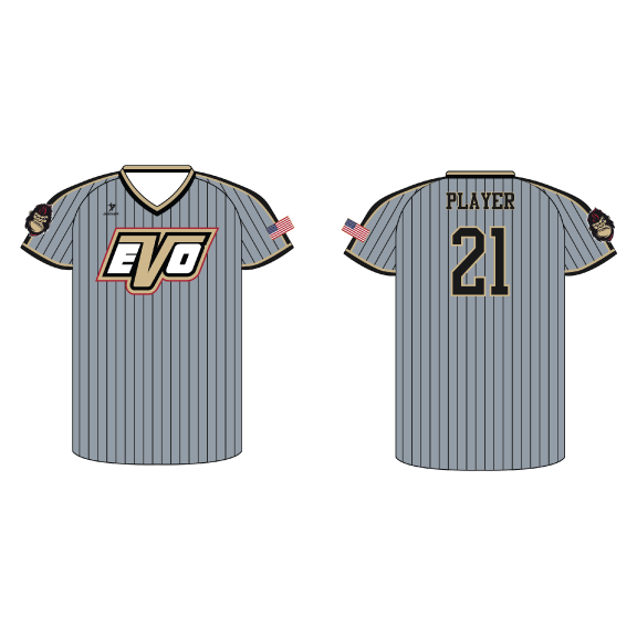 Evo Baseball 2024 - Youth Team - Extra Grey Pinstripe Jersey
