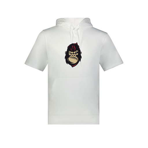[6871.005.S-LOGO3] Men's Dri Fit Short Sleeve Hoodie (Adult S, White, Logo 3)
