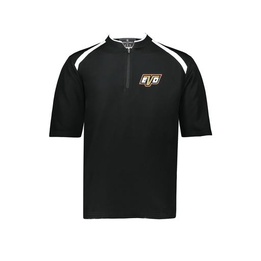 [229581-AS-BLK-LOGO1] Men's Dugout Short Sleeve Pullover (Adult S, Black, Logo 1)