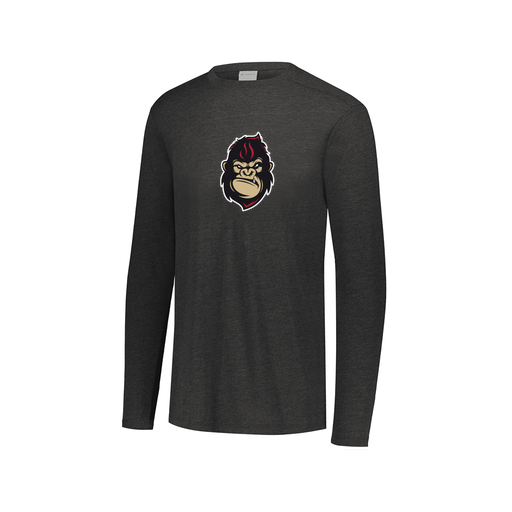 [3075.K94.XS-LOGO3] Men's LS Triblend T-Shirt (Adult XS, Black, Logo 3)
