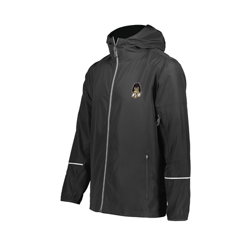 [229582-BLK-AXS-LOGO2] Men's Packable Full Zip Jacket (Adult XS, Black, Logo 2)